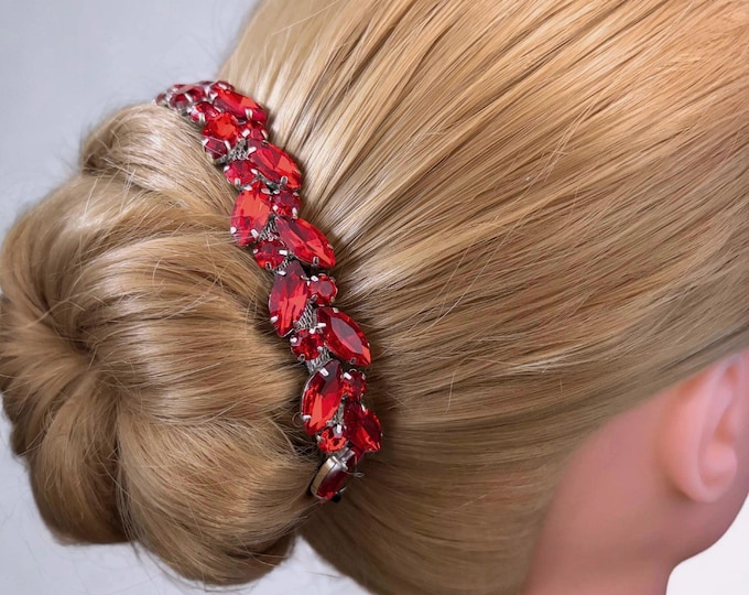 Ruby Rhinestone Bun Wrap: Ballet Hair Piece