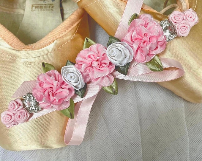 Pink Rhinestone BunWrap: Clara Nutcracker Ballet Bun Wreath