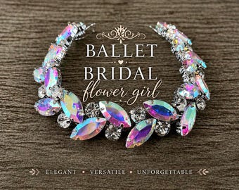 AB Rhinestone Bun Wrap: Bridal Ballet Hair Piece