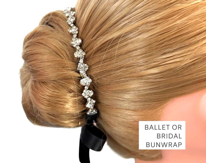 Classic Bridal Rhinestone Hairpiece | Minimalist Wedding Accessory for Bun | Delicate Crystal Bride Hair Vine