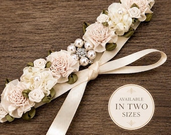 Ivory Pearl Bridal Bun Wrap: Flower Girl Hair Piece, First Communion Wreath