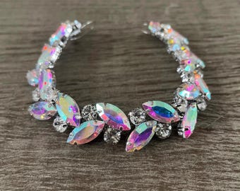 AB Rhinestone Bun Wrap: Bridal Ballet Hair Piece