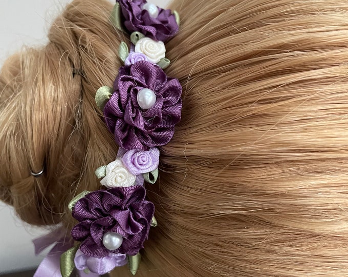 BunFlowerz Purple & Lavender Floral BunWreath (ballet bunwrap, hair garland, bunflowers, ballet wrap, flower, floral hairpiece, flowercrown)