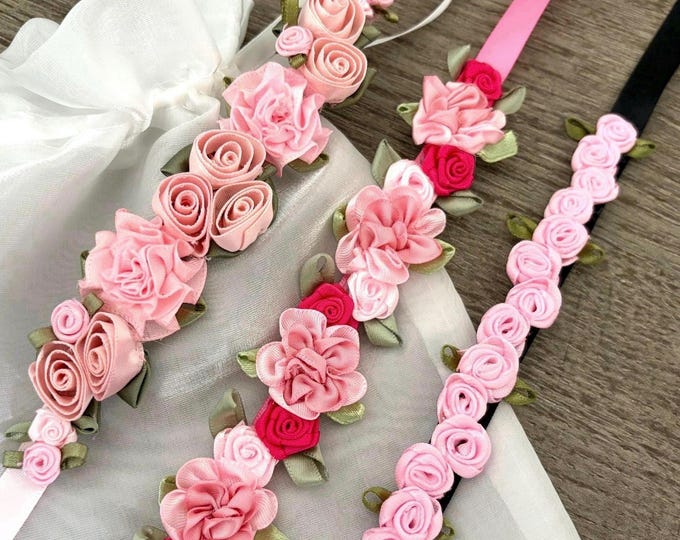 Dance Bun Wrap Set – Floral Ballet BunWraps for Recital & Class, Bun Flower Bundle