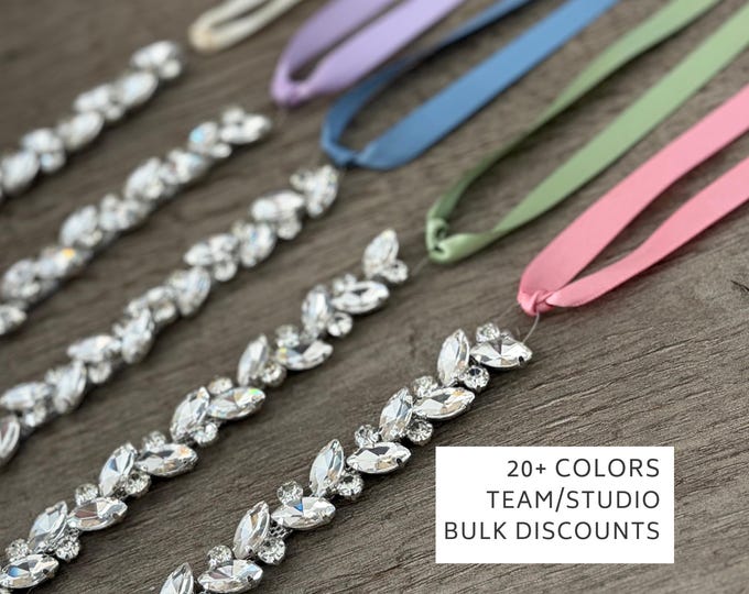 AB Rhinestone Hairpiece for Dance Team, competition bun wrap