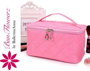 BunFlowerz Assorted Cosmetic Cases (bunflower organizer bag, dance cosmetic bag, ballet cosmetic case, bun flower bag)