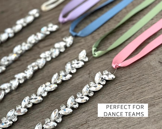 Rhinestone Hairpiece for Dance Team competition headpiece