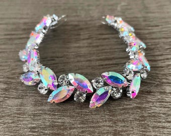 AB Rhinestone Bun Wrap: Bridal Ballet Hair Piece