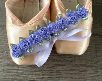 Lilac Floral Bun Wrap: Periwinkle Ballet BunWrap