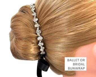Classic Bridal Rhinestone Hairpiece | Minimalist Wedding Accessory for Bun | Delicate Crystal Bride Hair Vine