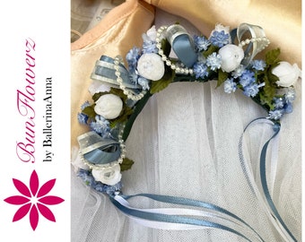 Giselle YAGP Hair Piece (Giselle hair garland, cinderella buncrown, lise bun garland, blue bird ballet headpiece, flower garland, bunflower)