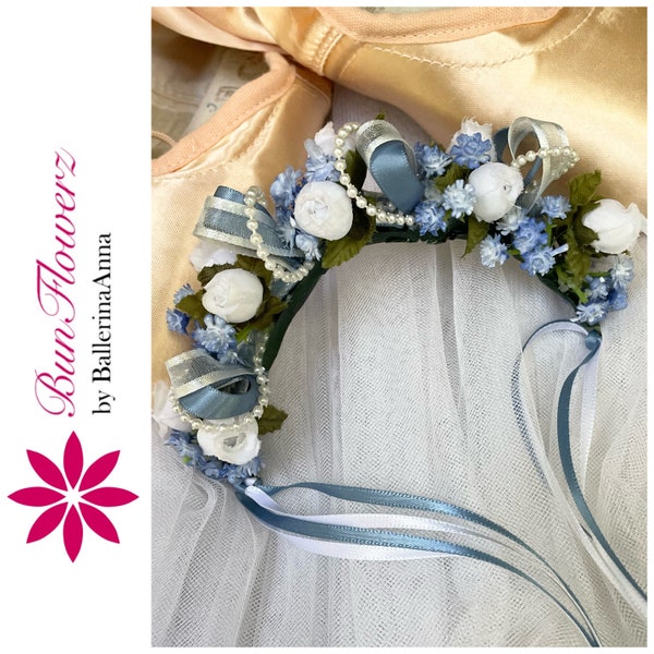 Giselle YAGP Hair Piece (Giselle hair garland, cinderella buncrown, lise bun garland, blue bird ballet headpiece, flower garland, bunflower)