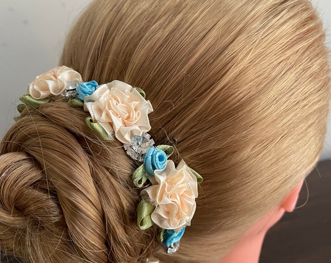 Marzipan Nutracker BunWreath (turquoise mirlitron ballet wrap)