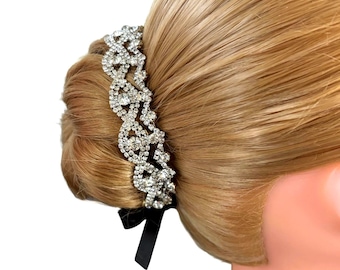 Bridal Rhinestone BunWrap Set | Wedding Accessories for Bun | Crystal Bride Hair Vine