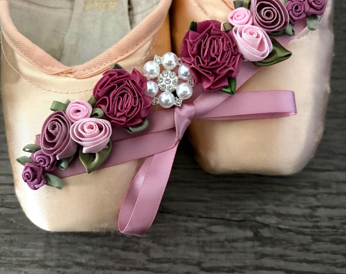 Dusty Pink Ballet Bun Wrap | Dance Recital Hair Piece | Ballerina Bun Accessory