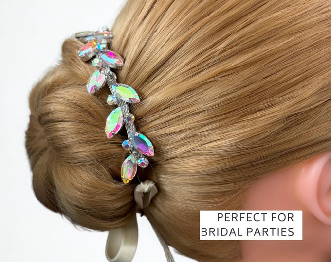 Bridal Rhinestone Bun Wrap – Crystal Wedding Hair Accessory for Bun | Elegant Bride Hairpiece