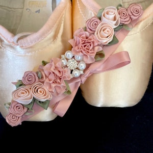 BunFlowerz Ballet Pink BunWrap (blush ballet wrap, mauve ballet hairpiece, rose gold hair crown, mauve bun wreath, hair garland, bun pin)