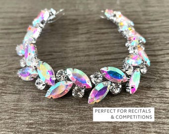 AB Rhinestone Bun Wrap: Bridal Ballet Hair Piece