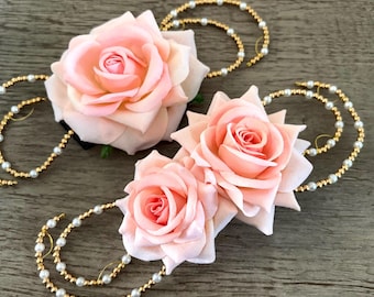 Pink Rose Ballet Headpiece: Paquita Style, Beaded Flower