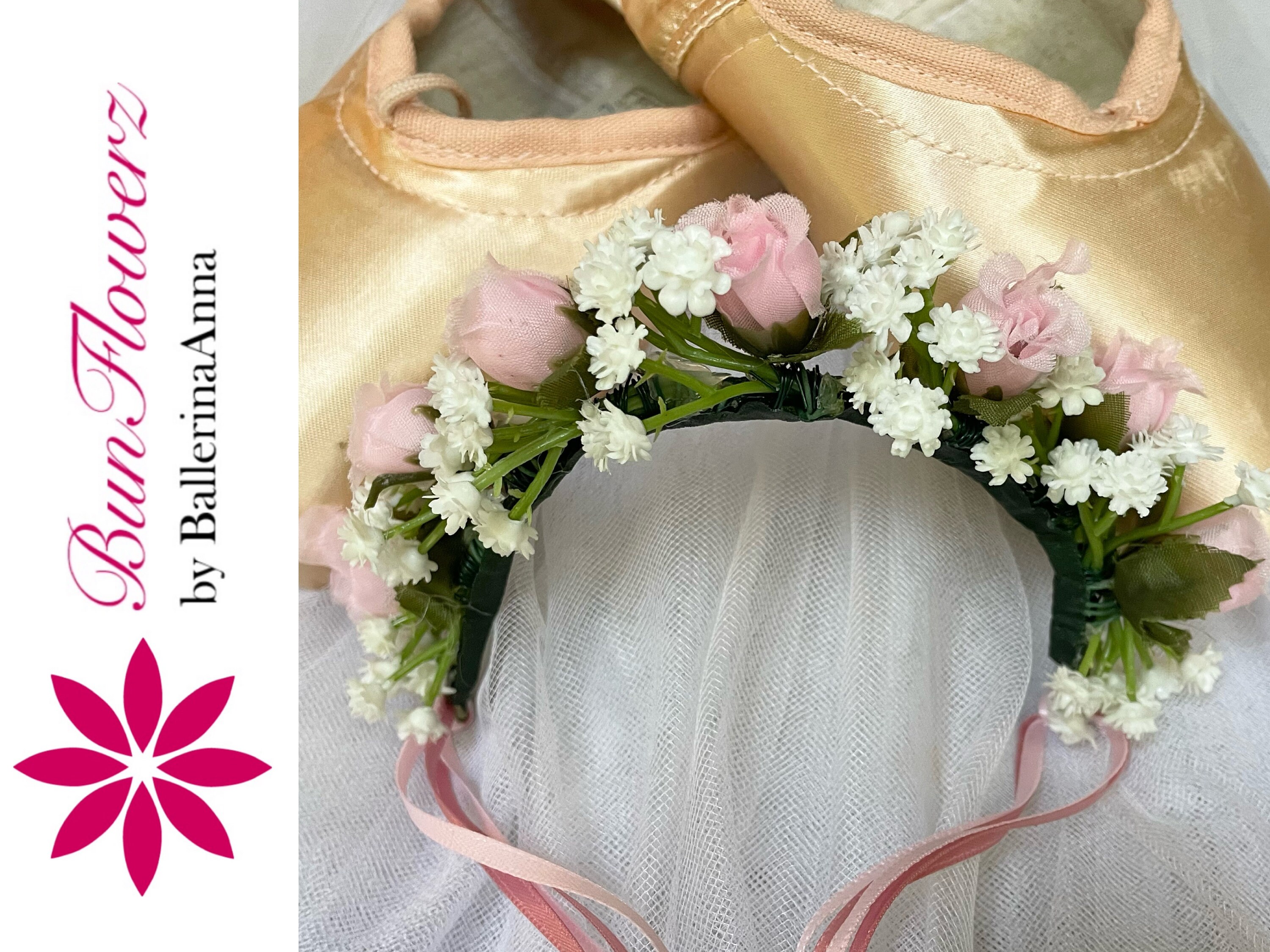 BunFlowerz YAGP Swanhilda Hair Piece (professional ballet headpiece, aurora buncrown, hair garland, coppelia head piece, flower garland) BunFlowerz YAGP Swanhilda Hair Piece (professional ballet headpiece, aurora buncrown, hair garland, coppelia head piece, flower garland)