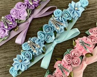 BunFlowerz MTO Ballet Pointe Shoes BunWrap (ballerina doll ballet wrap, young dancer bun wrap, ballerina crown, ballet shoe bunwrap)