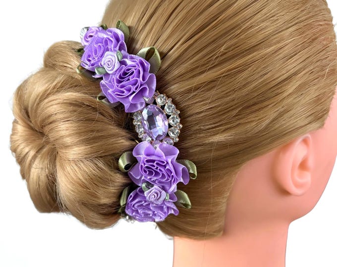 Lilac Fairy Bun Pin: Lavender Floral Ballet Hairpiece