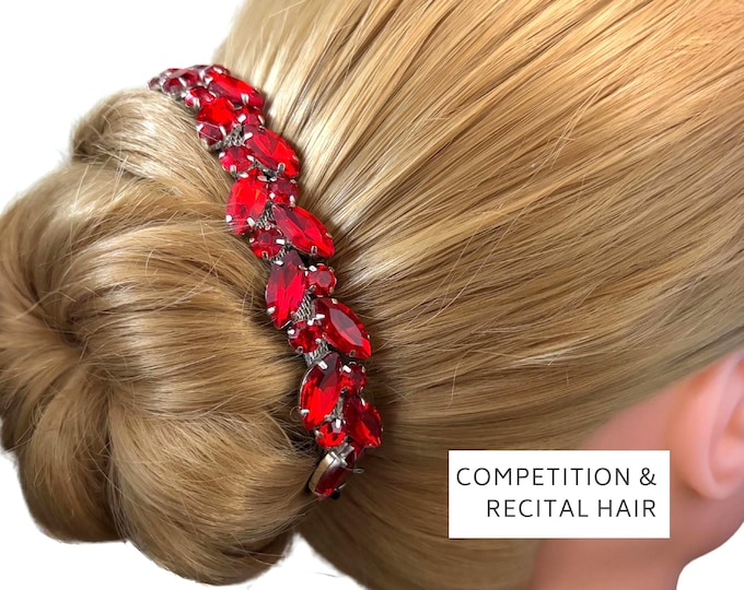 Ruby Rhinestone Bun Wrap: Ballet Hair Piece