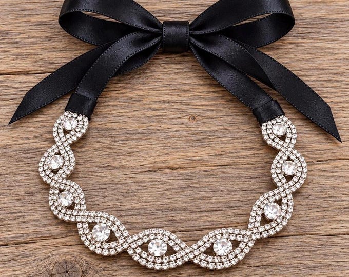 Rhinestone Ballet Bun Wrap, Dance Competition Hairpiece, Crystal Bridal Hair Accessory, Recital Headpiece