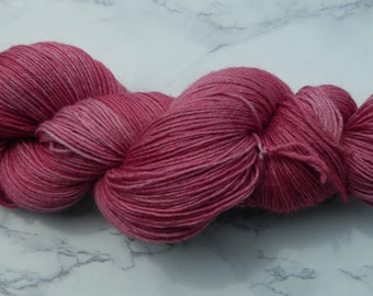 Sock wool 4-fold, hand-dyed, 100g, rose