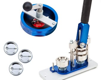 Professional Badge Maker B500 fix moulds machine STARTER KIT + Paper Cutter + 500 Pin Badges