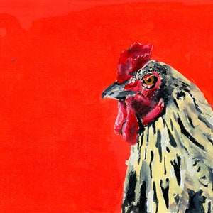 Print of a Original Oil Painting of a Rooster. Perfect for Kitchen Decor. Multiple Sizes Available