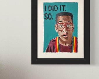 I did it. Original Oil painting of Urkel from 90s Show Family Matters