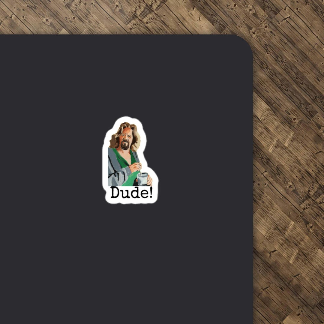 The Dude Vinyl Sticker – Big Lebowski-inspired Art for Laptops, Water ...