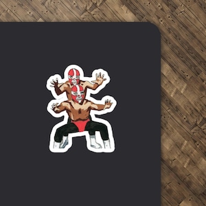 Luchador Sticker – Retro Lucha Libre Mexican Wrestling Design Based on Original Art