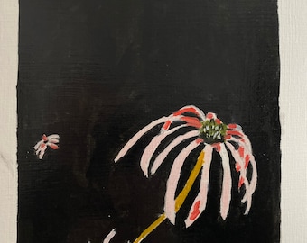 Pintura al óleo original de flores