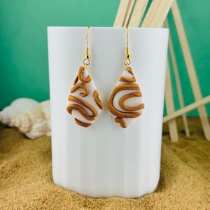 Summer in Greece Earrings, polymer clay, hand made, greek, greek style, unique, jewelry, fimo, cernit, stainless steel, mothers day, gift
