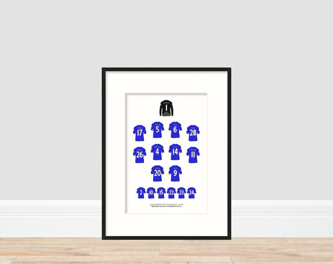 Leicester City - Premier League Champions 2015/16 A4 Print