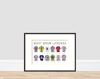 West Brom Legends A4 Print