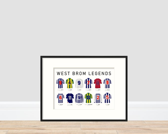 West Brom Legends A4 Print