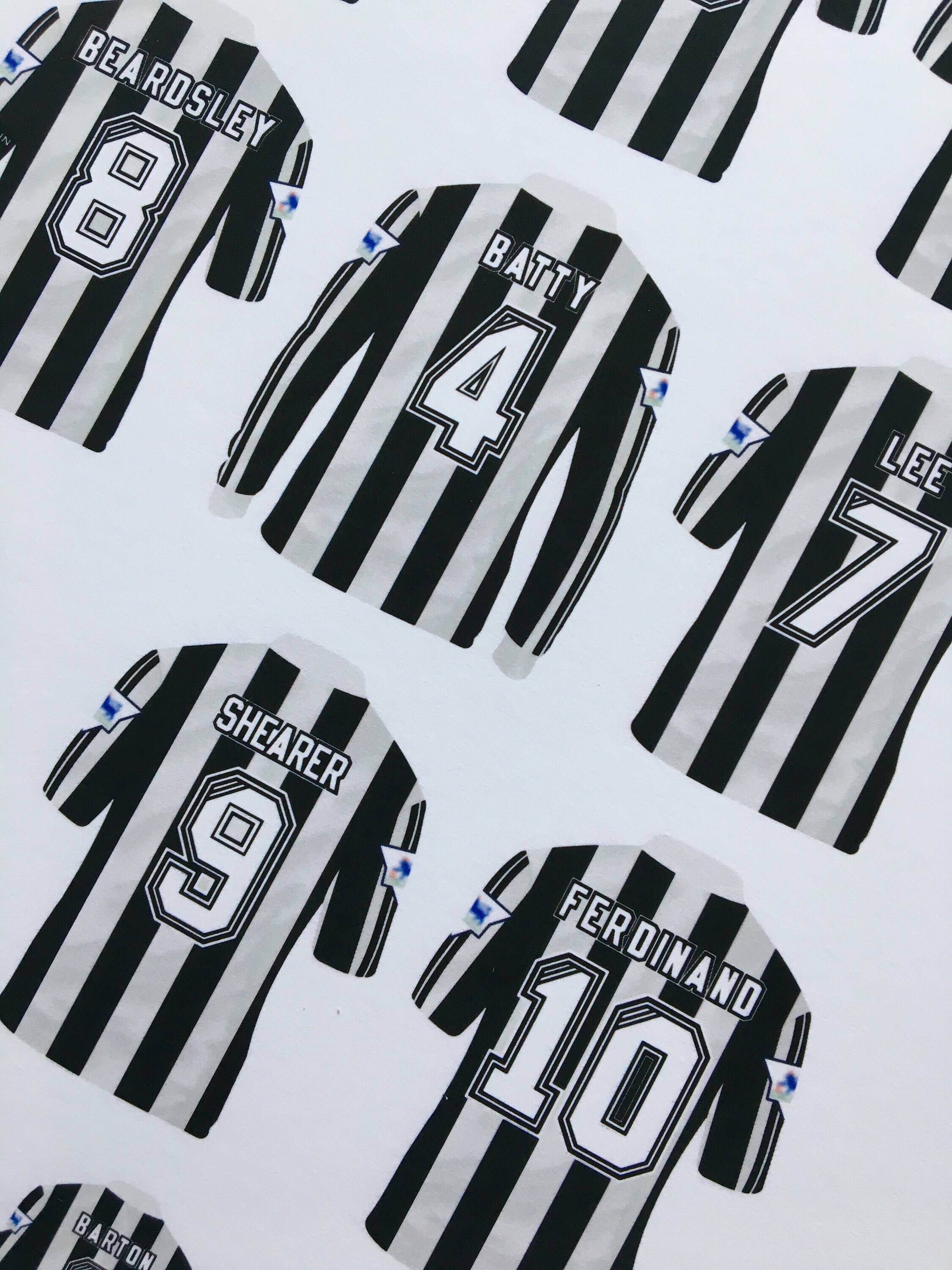 Newcastle United - Howay 5-0 1996 A4 Print