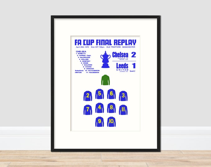 Chelsea - FA Cup Winners 1970 Commemerative Print