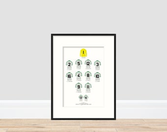 Northern Ireland - Spain 0-1 Northern Ireland A4 Print