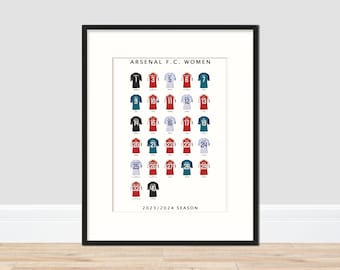 Arsenal Women - 2023/24 Season A3 Print