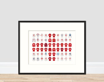 England - Legends Flag A3 Print