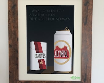 oasis cigarettes and alcohol cassette Oasis Cigarettes and Alcohol Worn Cover Cassette Tape