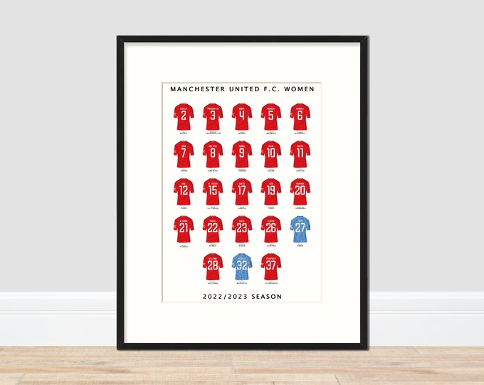 Manchester United Women - 2022/23 Season A3 Print