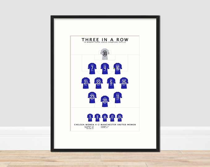 Chelsea Women - Champions 2021/22 A3 Print