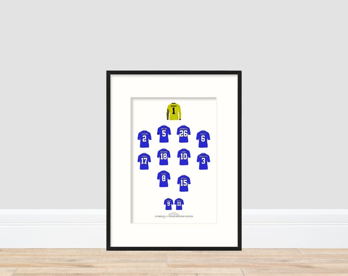 Everton - FA Cup Winners 1995 A4 Print