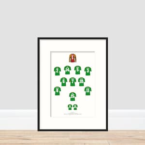 Ireland - Italy 0-1 Ireland A4 Print