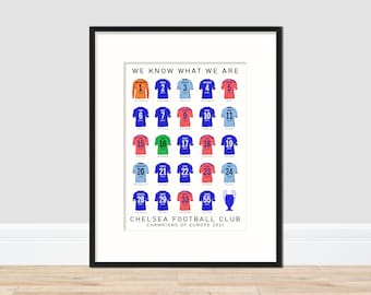 Chelsea - Champions of Europe 2021 A3 Print